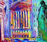 Leroy Neiman Canvas Paintings - New York Stock Exchange 2